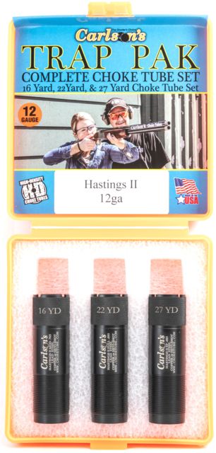Carlson's Choke Tubes Trap Pack Choke Tube Set Hastings II 12 gauge Black - Carlsons Choke Tubes