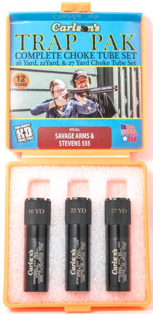 Carlson's Choke Tubes Trap Pack Choke Tube Set Stevens 555 12 gauge Black - Carlson's Choke Tubes