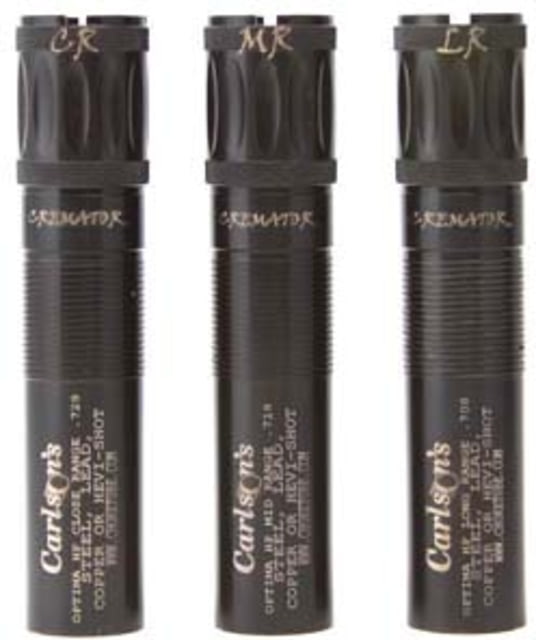 Carlson's Choke Tubes Cremator Non-Ported 12 Gauge Beretta Optima HP Waterfowl Choke Tubes - 3 Pack Close Range Medium Range & Long Range Black - Carlsons Choke Tubes