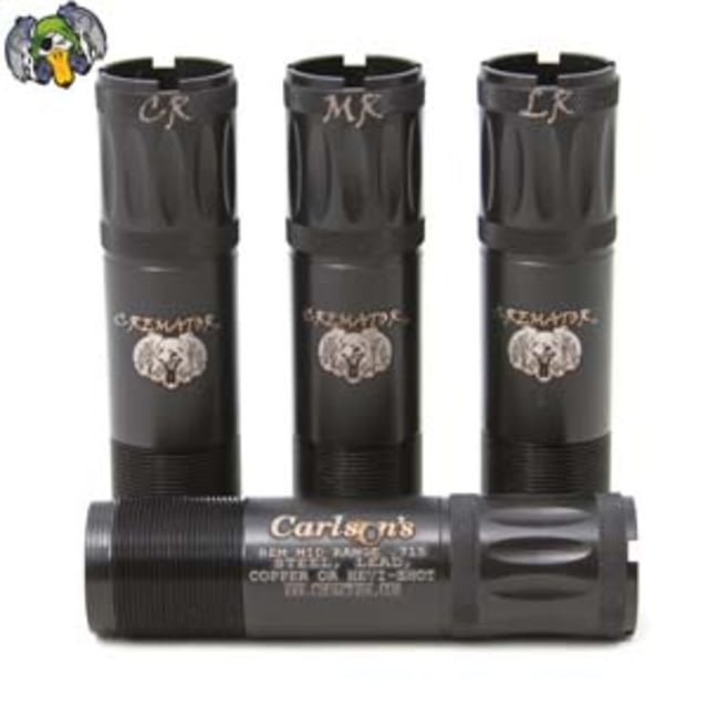 Carlson's Choke Tubes Cremator Non-Ported 12 Gauge Remington Waterfowl Choke Tubes - 3 Pack Close Range Medium Range & Long Range Black - Carlson's Choke Tubes