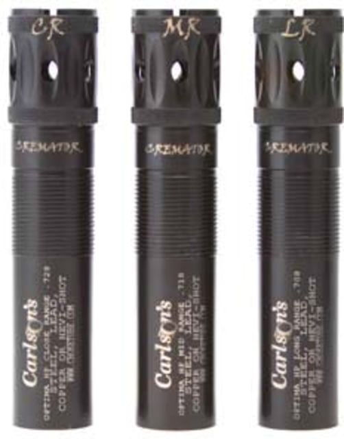 Carlson's Choke Tubes Cremator Ported 12 Gauge Beretta Optima HP Waterfowl Choke Tubes - 3 Pack Close Range Medium Range & Long Range Black - Carlson's Choke Tubes