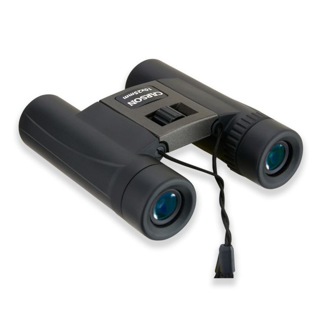 Carson 10x25mm Power Ultra Lightweight Compact Roof Prism Binoculars Matte Silver/Black - Carson
