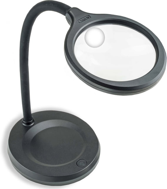 Carson 2-5x DeskBrite 300 Aspheric COB LED Desk Top Magnifier 3.5 in - Carson