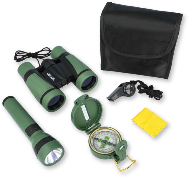 Carson Adventure Pak Binoculars 5x30mm Roof Prism Matte Green - Carson