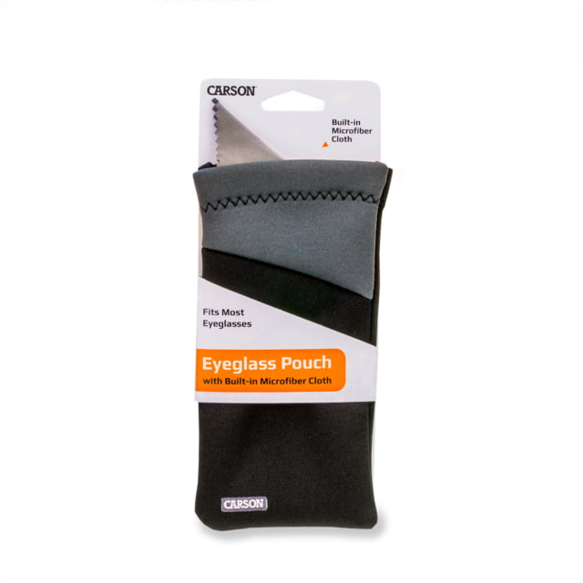 Carson Eyeglasses Microfiber Lens Cloth in Pouch Charcoal 4.3 x 0.5 x 6.9 in - Carson