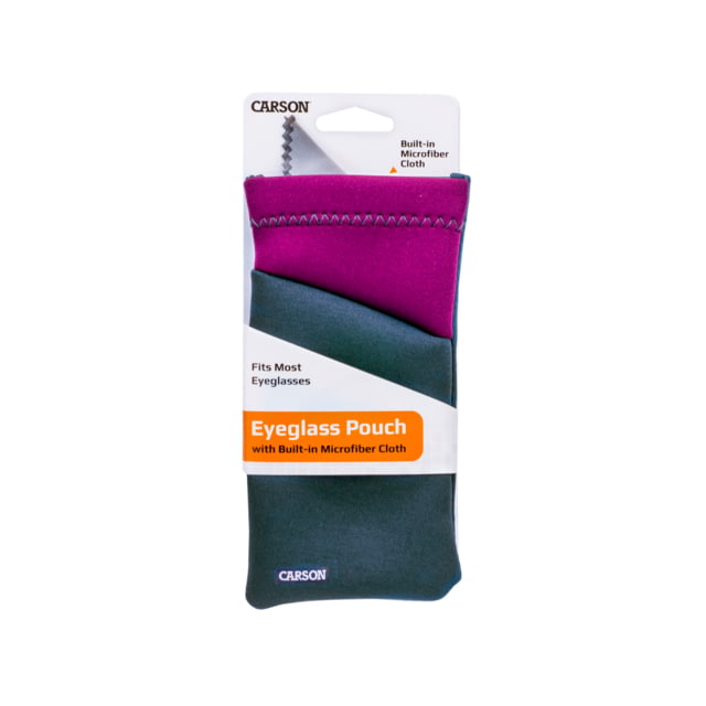 Carson Eyeglasses Microfiber Lens Cloth in Pouch Plum 4.3 x 0.5 x 6.9 in
