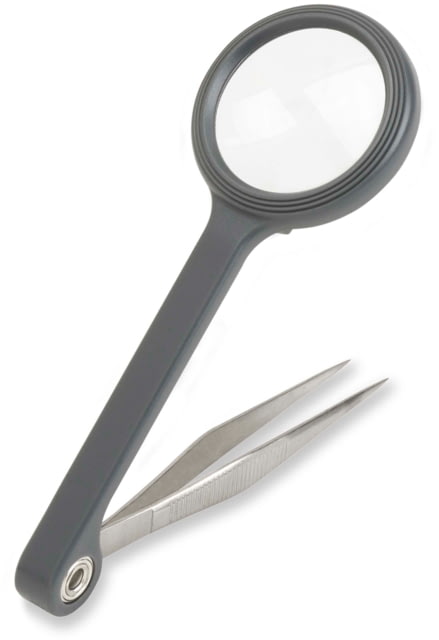 Carson MagniGrip 4x Magnifier with Attached Precision Tweezers - Carson