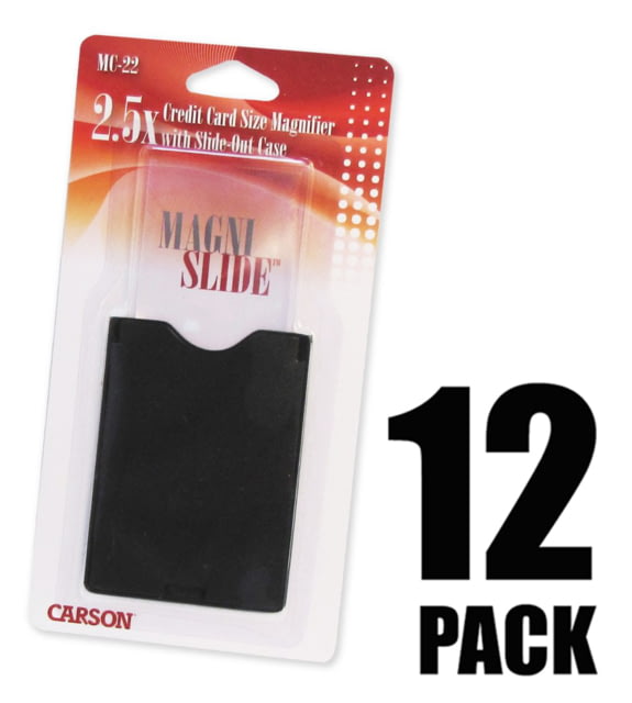 Carson MagniSlide 12 Pack Loupe Black 5x2.5x.1 - Carson