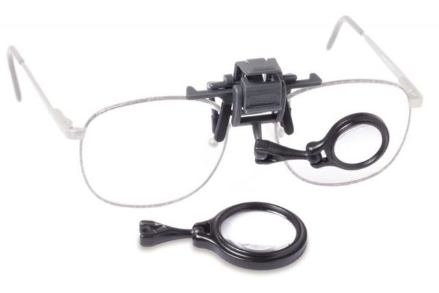 Carson OcuLens 5x / 7x Clip-on Adjustable Eyeglass Magnifier Loupe Set - Carson