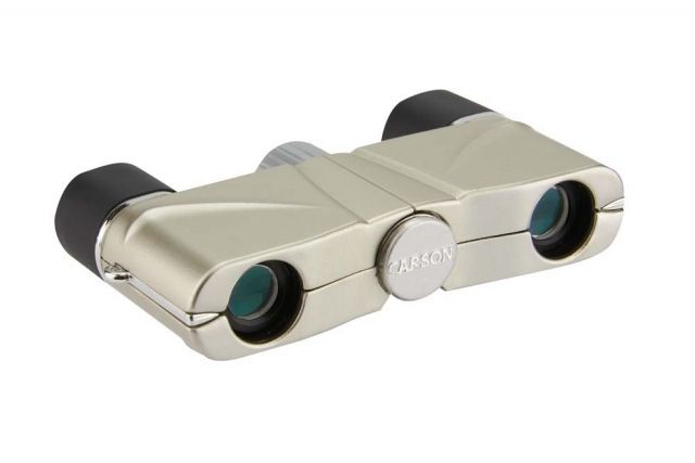 CARSON OperaView 10x42mm Roof Prism Compact Opera Binocular Metallic Silver - Carson