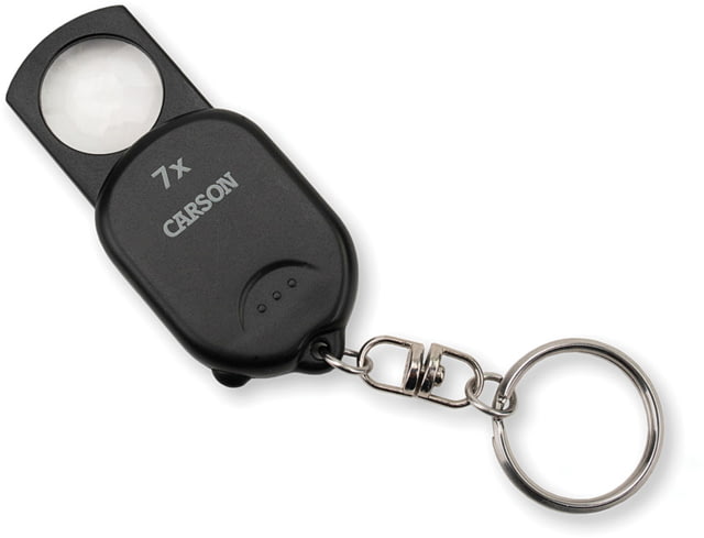 Carson Optical Clip & View Pop Up Keychain 7x Magnifier 2.75in Overall - Carson Optical