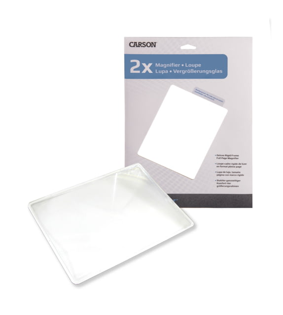 Carson Page Magnifier 2x Rigid-Frame Full Page Magnifier Loupe - Carson