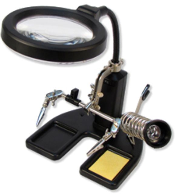 Carson SolderMag 1.75x Station Magnifier Loupe Black - Carson
