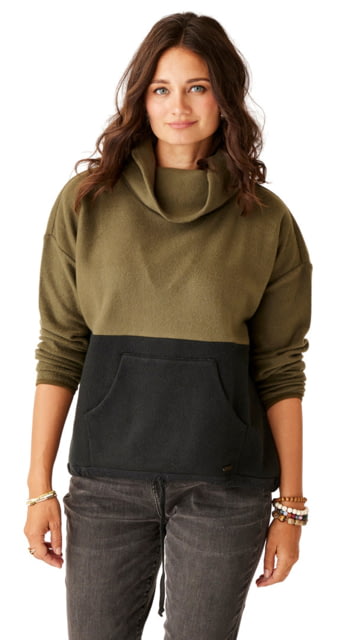 Carve Designs Rowayton Colorblock Cowl - Women's Fir/Black Extra Small