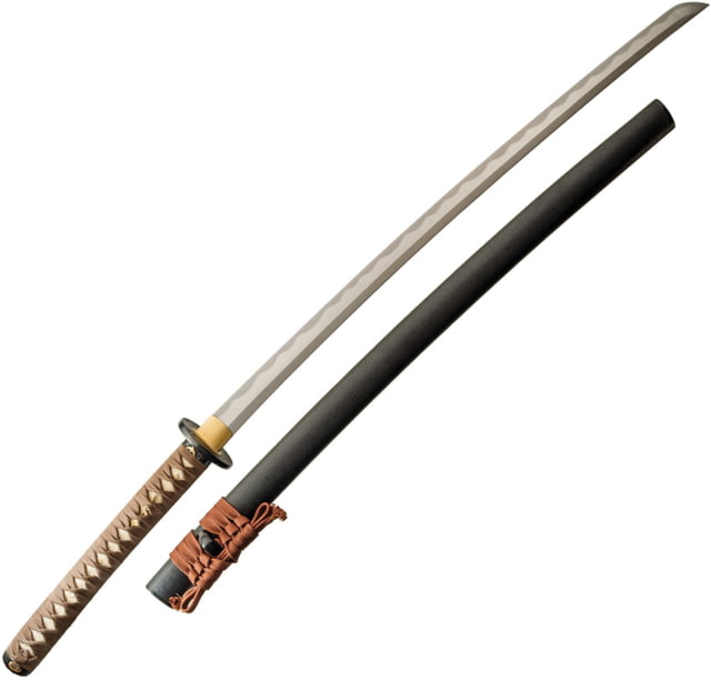 Cas Hanwei Date Masamune Katana 27.25" 65Mn steel blade Brown suede wrapped rayskin handle - Cas Hanwei