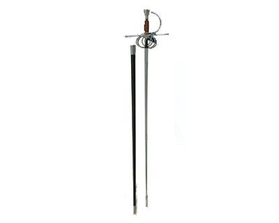 CAS Hanwei Swept Hilt Rapier 36-5/8in. Blade Sword Wood Grip 53523 - Cas Hanwei