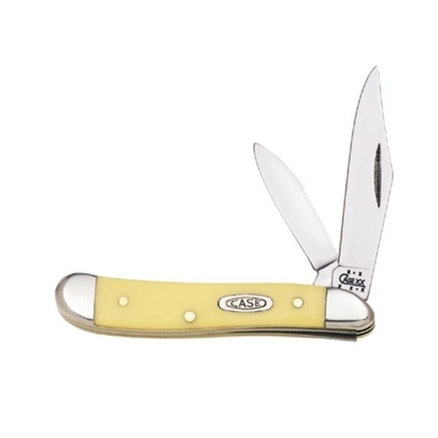 Case 3220 SS Yellow Synthetic Peanut Folding Knife2.875in closed - Case