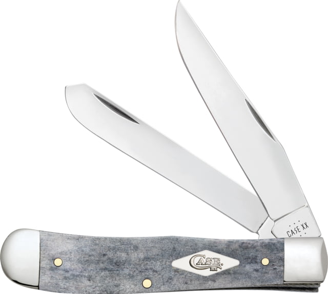 Case Trapper Folding Knife 3.27 in Blade Tru-Sharp Stainless Plain Grey - Case