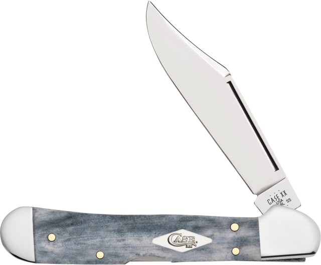 Case Mini Copper Lock Folding Clip Point/Spey Folding Knife 2.73 in Blade Tru-Sharp Stainless Plain Grey - Case