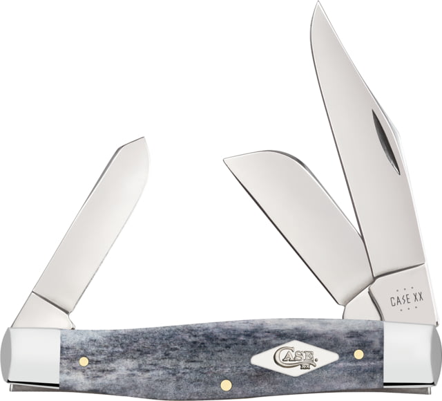 Case Stockman Large Folding Knife 3.3 in Blade Tru-Sharp Stainless Plain Grey - Case