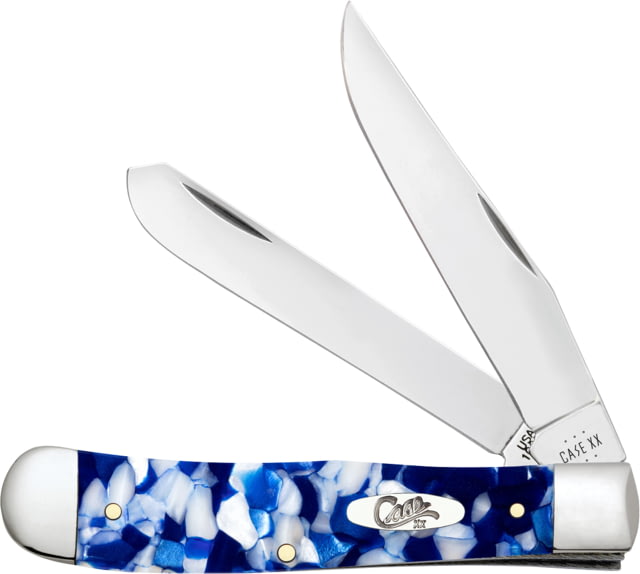Case Trapper Folding Knife Tru-Sharp Stainless Plain Blue - Case