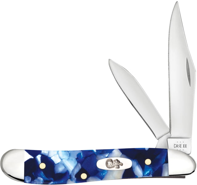 Case Peanut Folding Knife Tru-Sharp Stainless Plain Blue - Case