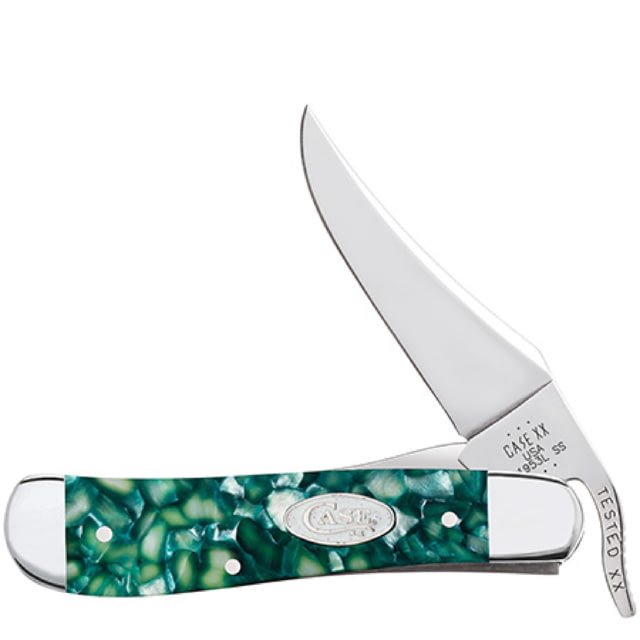 Case Case  SparXX RussLock Folding Clip Point Plain Mirror Polished Tru-Sharp SS Blade/Green Kirinite Handle - Case Knives