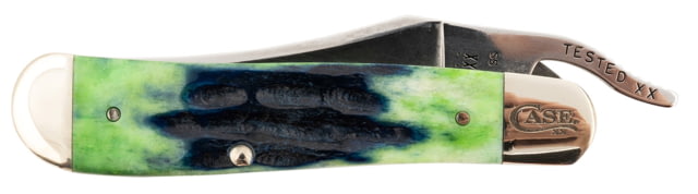 Case Case  RussLock Folding Clip Point Plain Mirror Polished Tru-Sharp SS Blade/Hunter Green Deep Canyon Jig Bone Handle - Case Knives