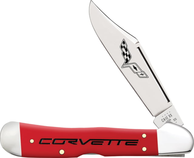 Case Chevrolet CopperLock Folding Knife 4.25in Closed Mirror Locking Clip Blade Red Smooth Synthetic Handle - Case