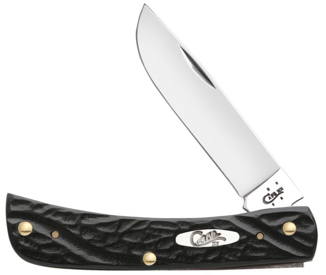 Case Jigged Rough Black Synthetic-Sod Buster Jr 6137 SS