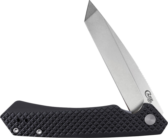 Case Kinzua Folding Knife 4.75in Closed S35VN 3.35in Stonewash Tanto Blade Black Textured Aluminum Handle - Case
