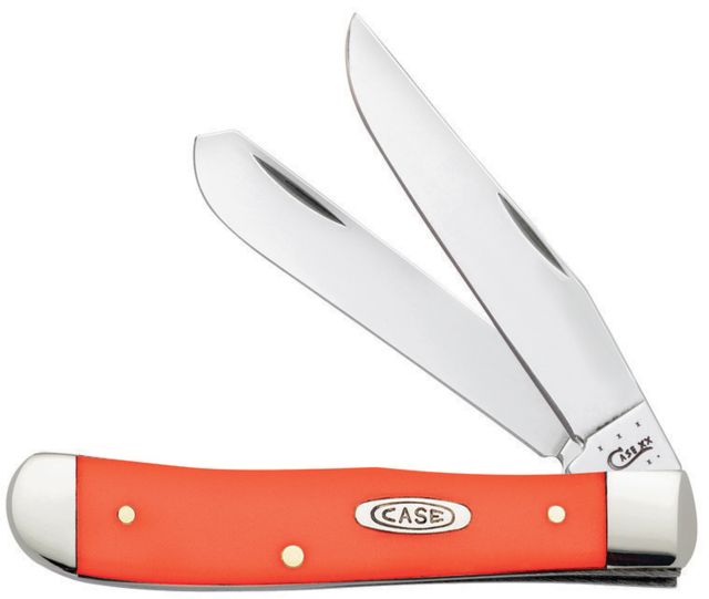 Case Smooth Orange Synthetic Handle Knife Trapper Blade 4254 SS
