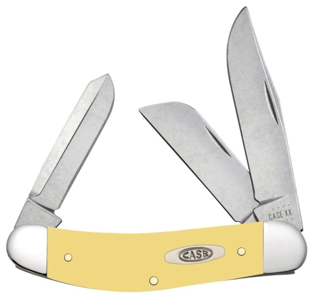 Case Sowbelly Folding Knife 3.88 in Chrome Vanadium Steel Yellow Synthetic Handle - Case