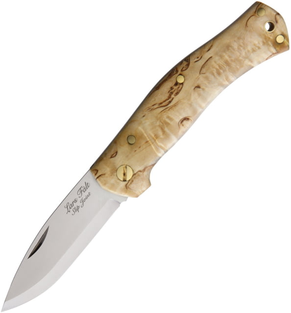 Casstrom Lars Falt Slip Joint Folding Knife 2.88" Bohler N690 stainless blade Curly Birch handle - Casstrom