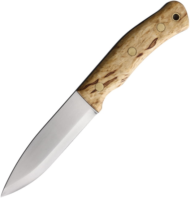 Casstrom No. 10 Curly Birch Forest Knife 8.63in Overall 4in Satin Sleipner Tool Steel Blade Curly Birch Handle Black Kydex Sheath - Casstrom