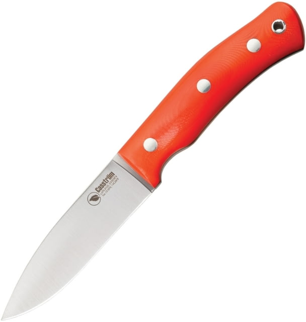 Casstrom No 10 SFK Orange G10 Knife 8.63in Overall 3.88in Satin 14C28N Sandvik SS Blade Orange G10 Handle Black Leather Sheath - Casstrom