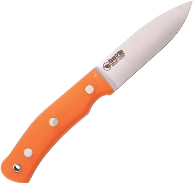 Casstrom No.10 SFK Fixed Blade Knife 8.63in Overall 4in 14C28N Sandvik Stainless Steel Orange G10 Handle - Casstrom