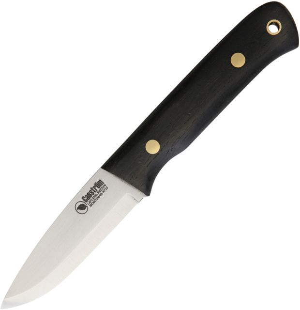 Casstrom Woodsman Bog Oak Fixed Blade Knife 3.5in Bohler K720 Steel Standard Edge Satin Wood Handle - Casstrom
