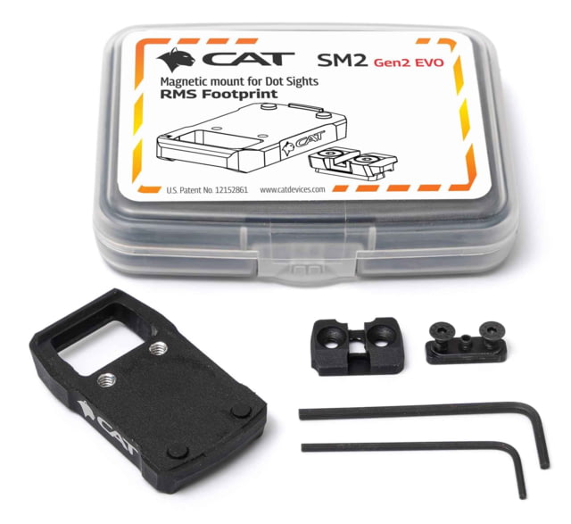 CAT Devices Gen2 Magnetic Mounting System Adapter Plate Glock slide 25.5mm RMS Black
