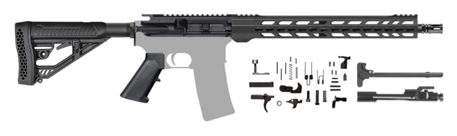 USED CBC Industries AR-15 Rifle Kit .223/5.56 16in 1-8 15in Keymod AR-15 Handguard/Rail BCG Charging Handle AR-15 Buttstock Kit Black  EDEMO7 - Cbc Industries