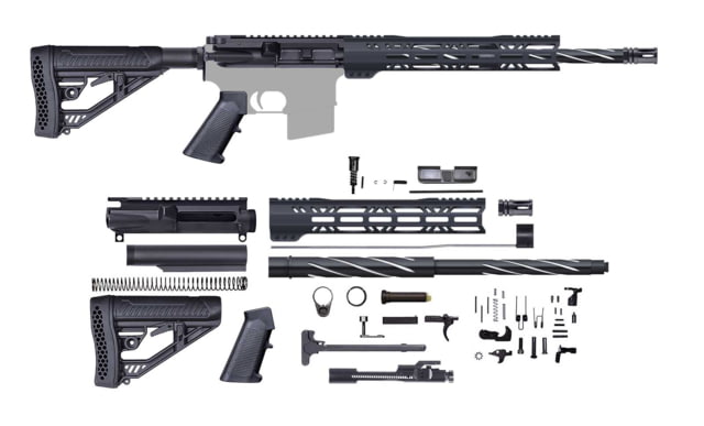 CBC Industries Unassembled AR-15 Rifle Kit 16 in 0.223 Wylde 12in Hanguard Bear Claw Black - Cbc Industries