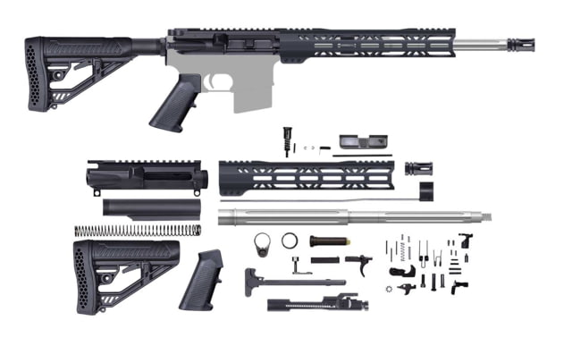CBC Industries Unassembled AR-15 Rifle Kit 16 in 0.223 Wylde 12in Hanguard Straight Flute Black - Cbc Industries