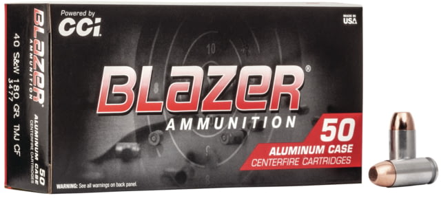 CCI Ammunition Blazer Clean-Fire .40 S&W 180 Grain Total Metal Jacket Centerfire Pistol Ammo 50 Rounds Ammunition Blazer Clean-Fire .40 S&W 180 Grain Total Metal Jacket Centerfire Pistol 50 Rounds Ammo