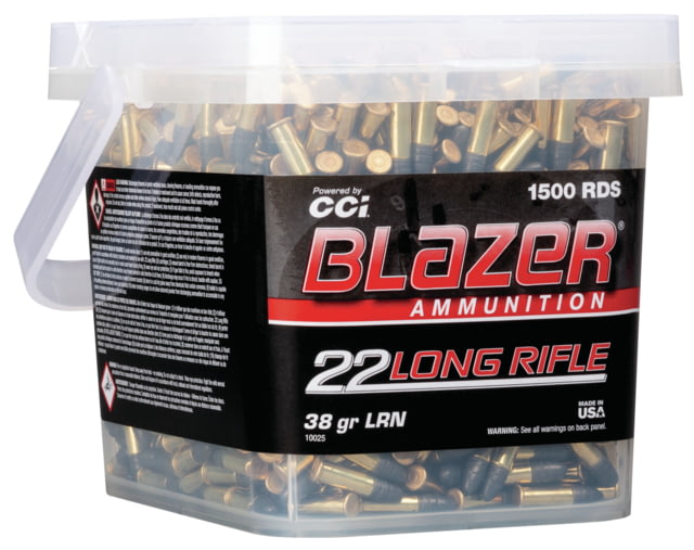  Ammunition Blazer Rimfire .22 Long Rifle 38 Grain Lead Round Nose Rimfire 1500 Rounds Ammo
