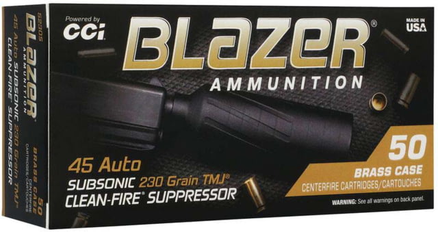  Blazer .45 ACP 230 Grain Total Metal Jacket Pistol 50 Rounds Ammo