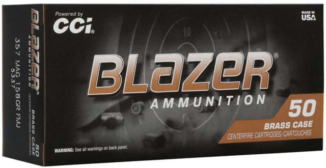  Blazer .357 Magnum 158 Grain Full Metal Jacket Pistol 50 Rounds Ammo