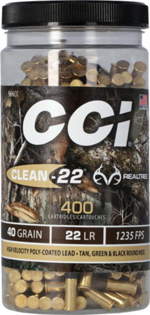  Ammunition Clean .22lr 400-pack 40gr. Realtree Polymer Rn 400 Rounds Ammo