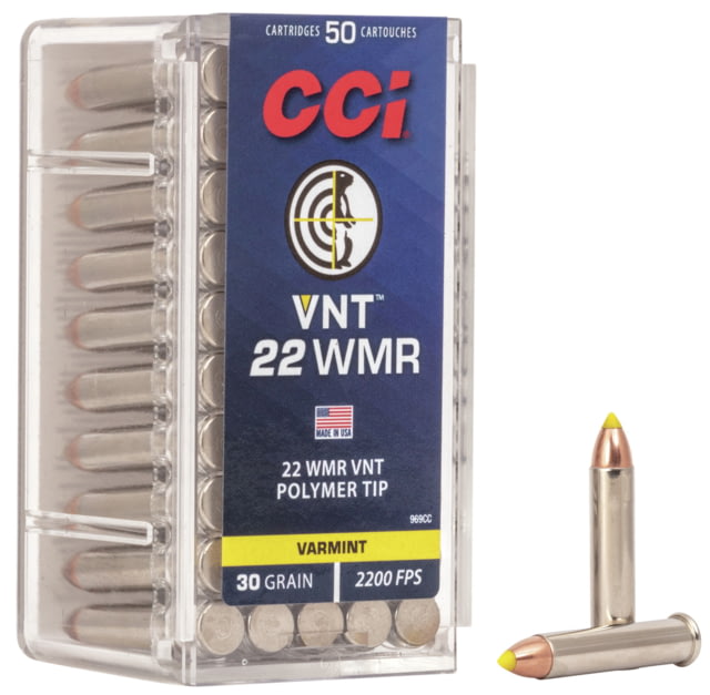 Ammunition VNT .22 Winchester Magnum Rimfire 30 Grain VNT Rimfire 50 Rounds Ammo