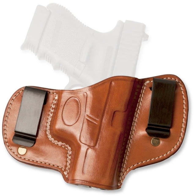 Cebeci Arms Leather Double Clip IWB Holsters Glock 26 27 Right Tan - Cebeci Arms