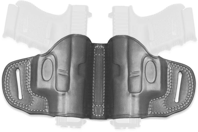 Cebeci Arms Leather Dual Holsters Glock 26 27 Ambi Black - Cebeci Arms